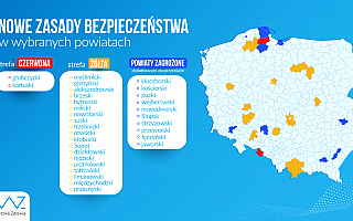 Dwa powiaty z Warmii i Mazur w żółtej strefie. Dodatkowymi obostrzeniami objęto w sumie 21 powiatów w całym kraju